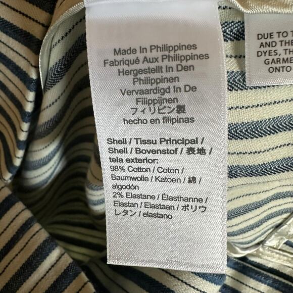 J CREW Willa Blazer Blue White Striped Button Front Jacket Women's Size 8 NWT - Picture 5 of 8